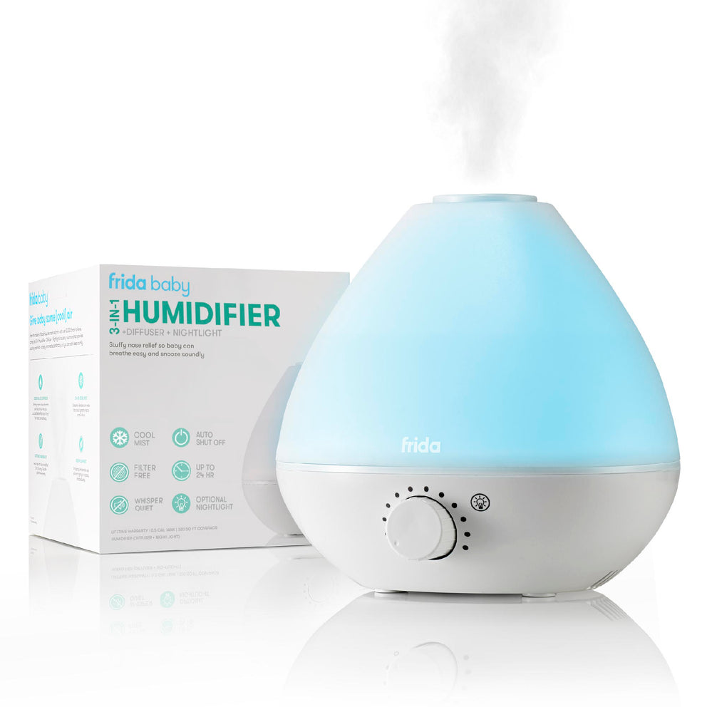 Frida Baby 3 in 1 Humidifier, Diffuser & Nightlight – Lagështues Ajri, Difuzor dhe Dritë Nate 3 në 1