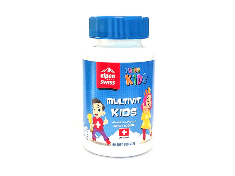 Alpen Swiss Multivit Kids Gummies – Zinc + Iodine x 60 Multivitamine per femije