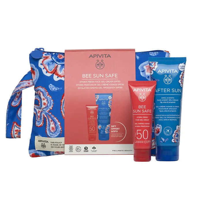 APIVITA BEE SUN SAFE HYDRA FRESH FACE GEL CREAM SPF 50 + AFTERSUN FREE