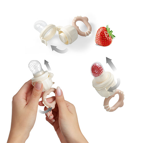 BabyOno Twist-out Baby Food Feeder Dino – Ushqyes për bebe me sistem rrotullues