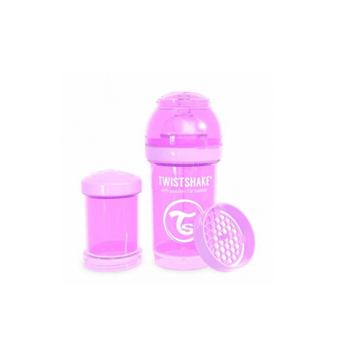BIBERON PLASTIK TWISTSHAKE ANTI COLIC BOTTLE 0M+ 180ML PURPLE