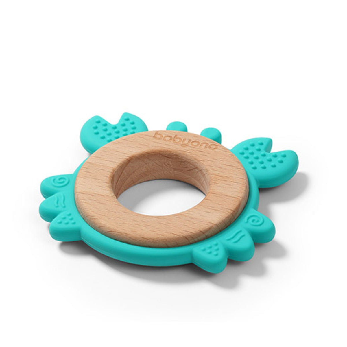 BABYONO WOODEN and SILICONE TEETHER CRAB 1075/02 0M+