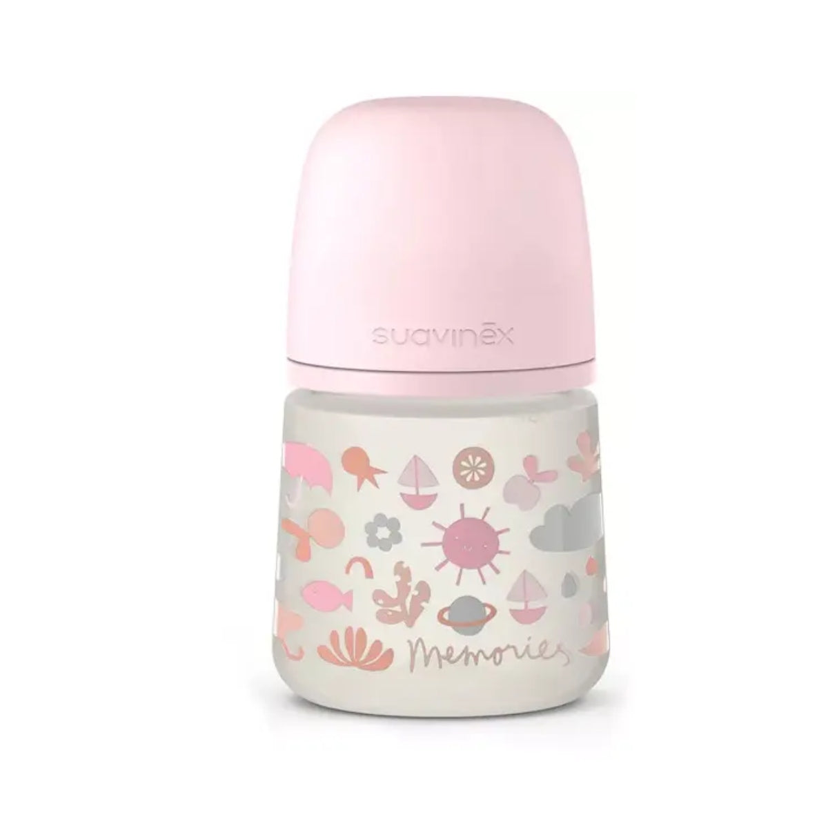 SUAVINEX MEMORIES BOTTLE PINK WITH ANATOMICAL TEAT 0-6M 150ML
