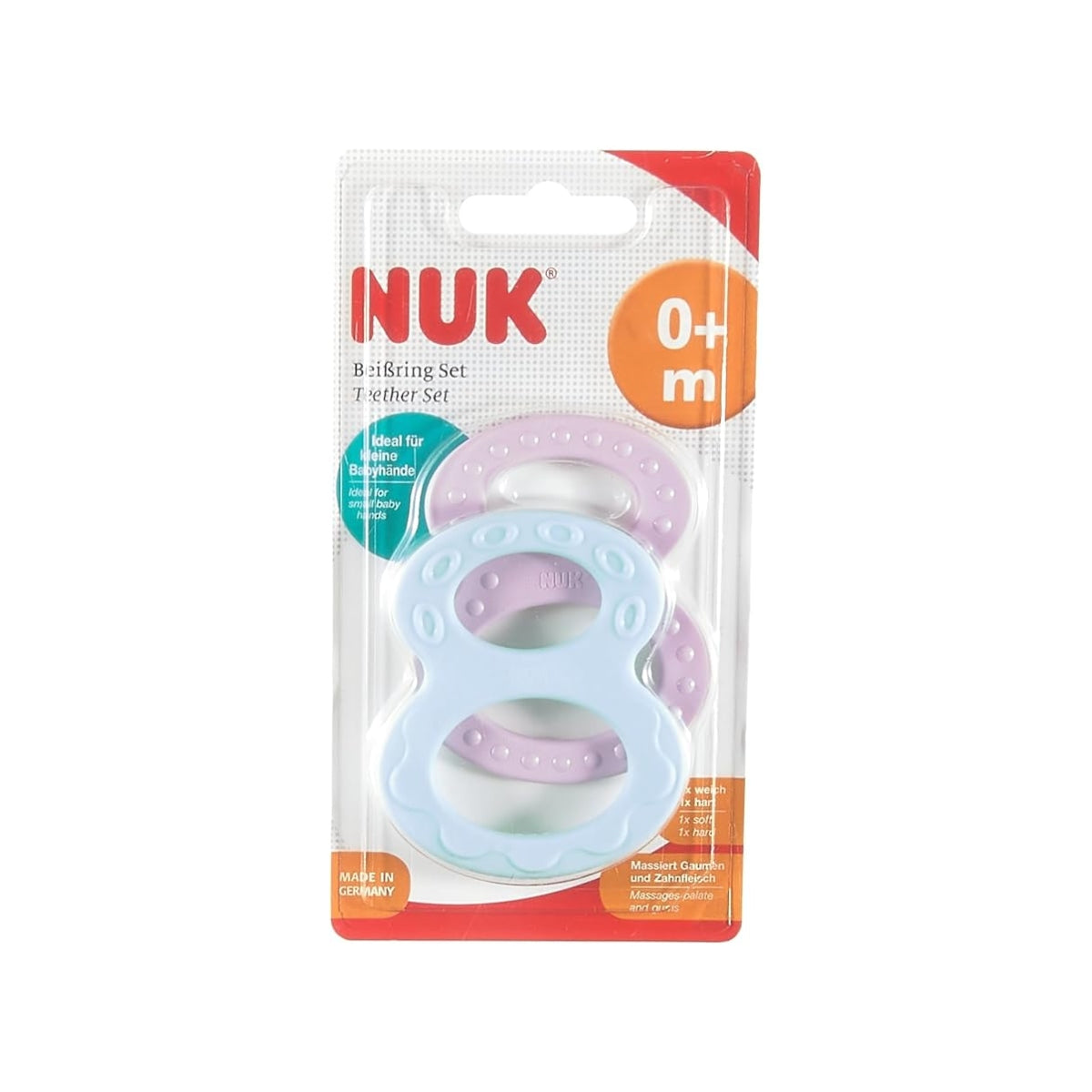 NUK TEETHER SET PINK+BLUE 0M+