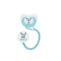 WEE BABY PACIFIER and HOLDER SET 0-6M BLUE KOALA