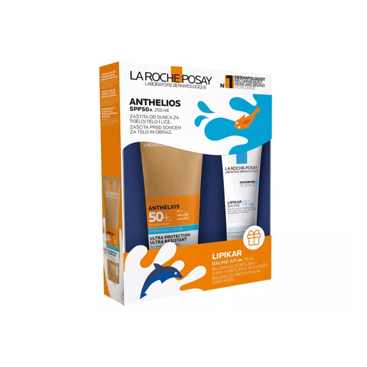 LA ROCHE POSAY ANTHELIOS BODY LOTION SPF 50+ PAPER TUBE + LIPIKAR BAUME FREE