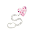 NUK SOOTHER CHAIN WITH RING PINK HEART
