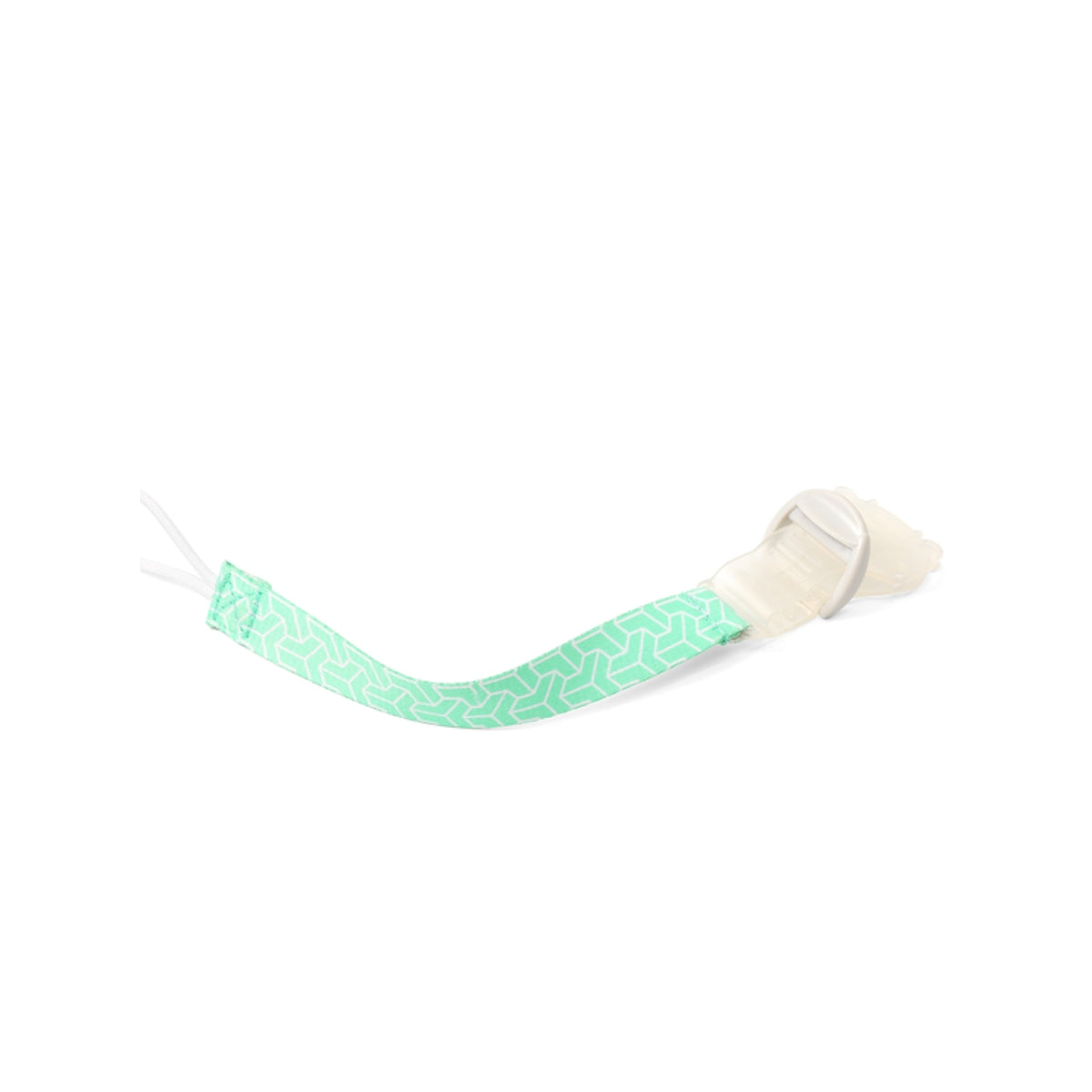 BABYONO SOOTHER HOLDER WITH CLIP GREEN