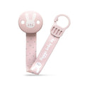 SUAVINEX SOOTHER CLIP WITH RIBBON PINK