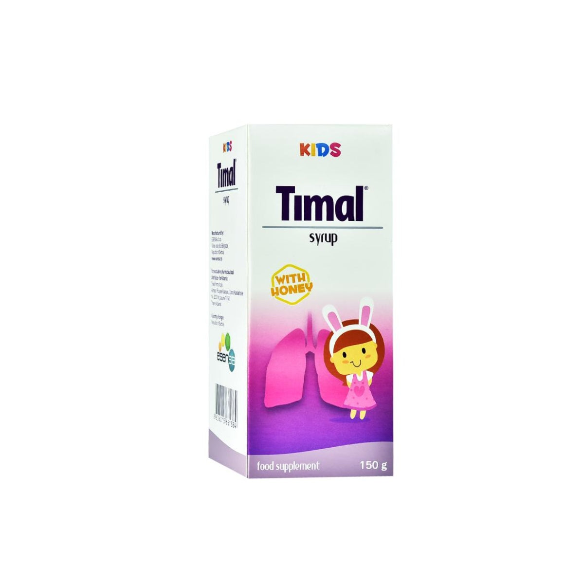 TIMAL KIDS - Shurup për kollë me sekrecione për fëmijë, 150 ml