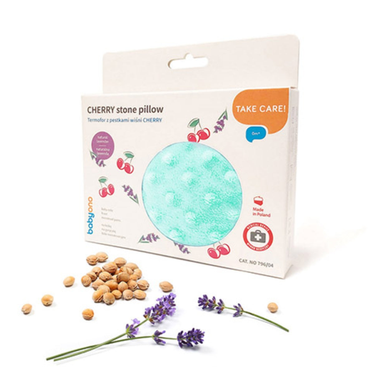 BABYONO CHERRY STONE PILLOW GREEN(Brez me Fara Qershie Jeshil)