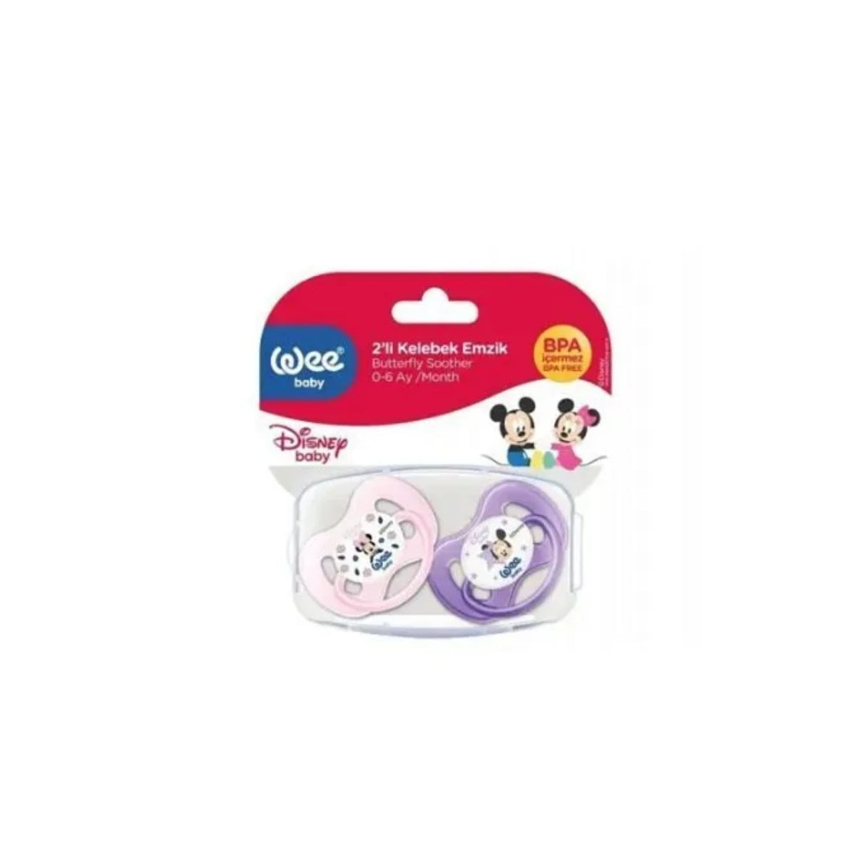 WEE BABY BUTTERFLY SOOTHER 0-6M MICKEY MOUSE
