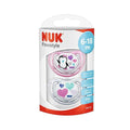 NUK FREESTYLE SKIN FRIENDLY SOOTHER SILICONE 6-18M GIRL