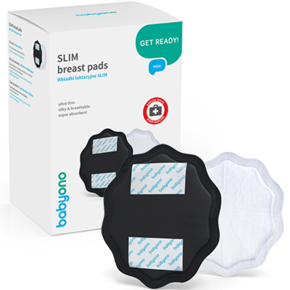 BABYONO SLIM NURSING PADS WHITE 24PCS