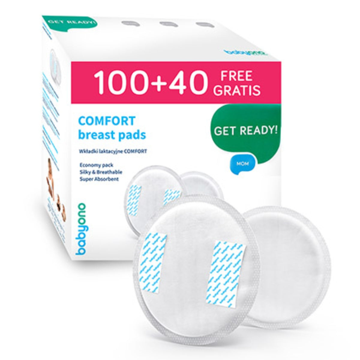 BABYONO COMFORT BREAST PADS 100+40 FREE