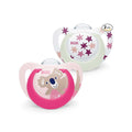 NUK STAR DAY & NIGHT SILICONE 18-36M PINK