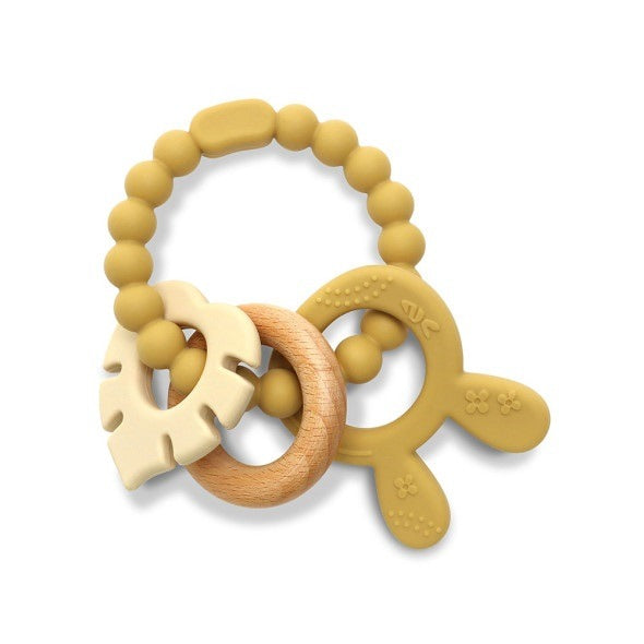 Lorelli Rabbit Silicone & Beech Wood Teether-Kruajtëse Dhëmbësh