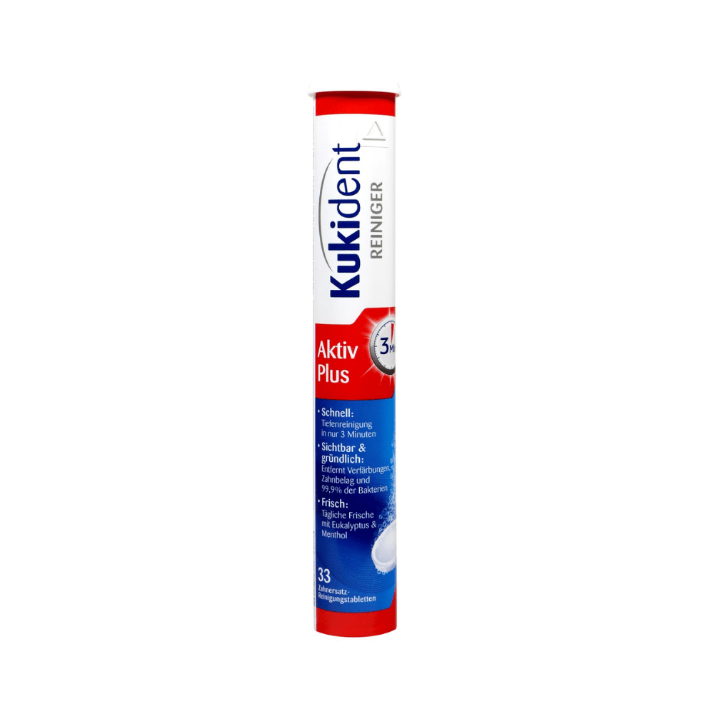 Kukident Aktiv Plus x 33 tableta per pastrim protezash