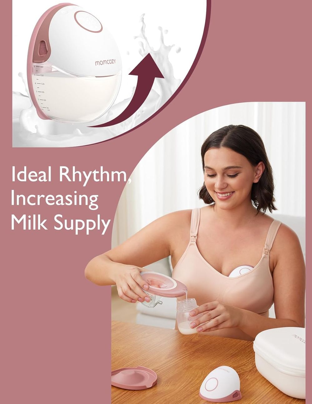 Momcozy  M6 Hands-free Breast Pump (Single Pack)  – Pompë gjiri pa duar (paketë teke)