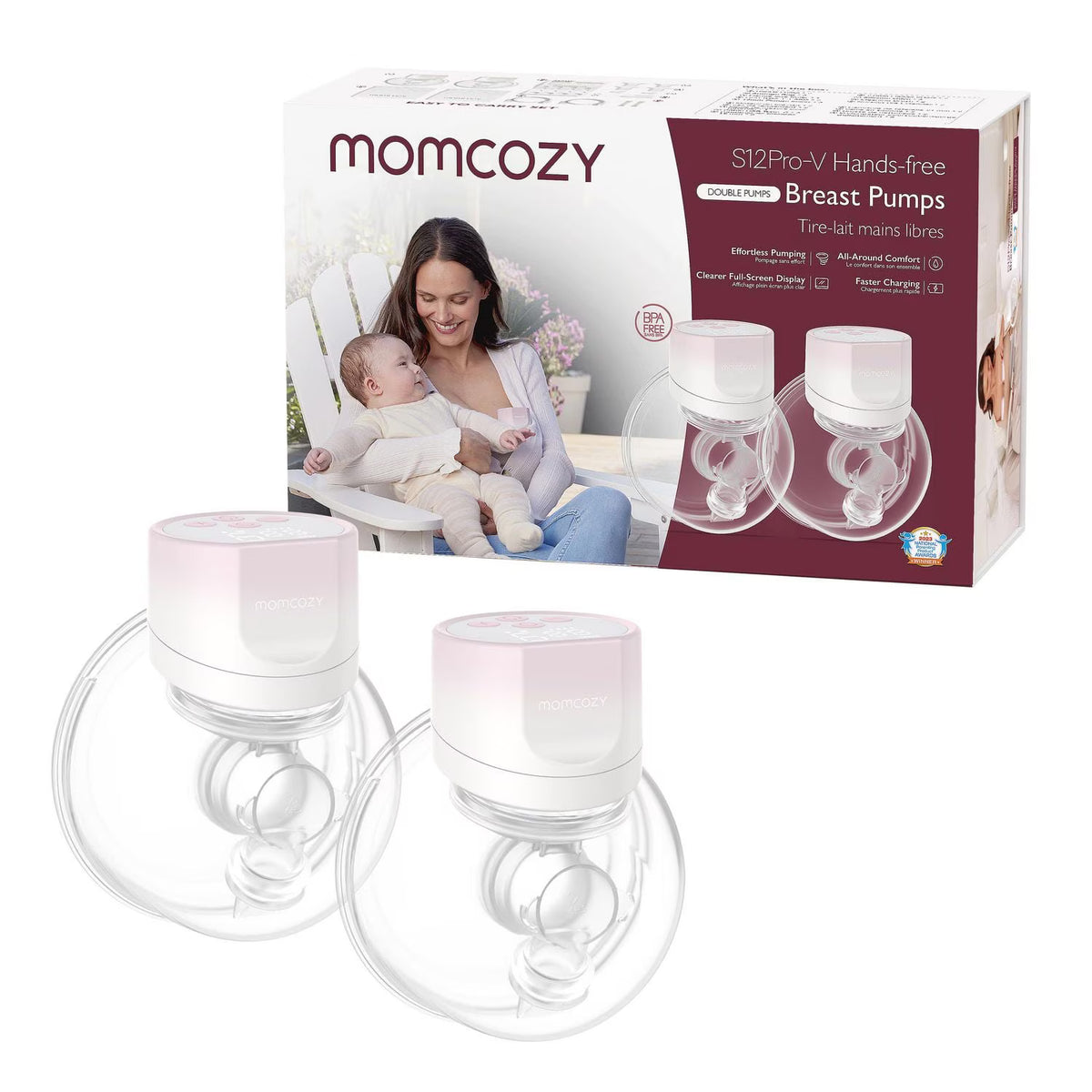 Momcozy   S12 PRO Wearable Breast Pump (Double Pack)– S12 PRO Pompë Gjiri e Veshshme (Paketim Dyshe)
