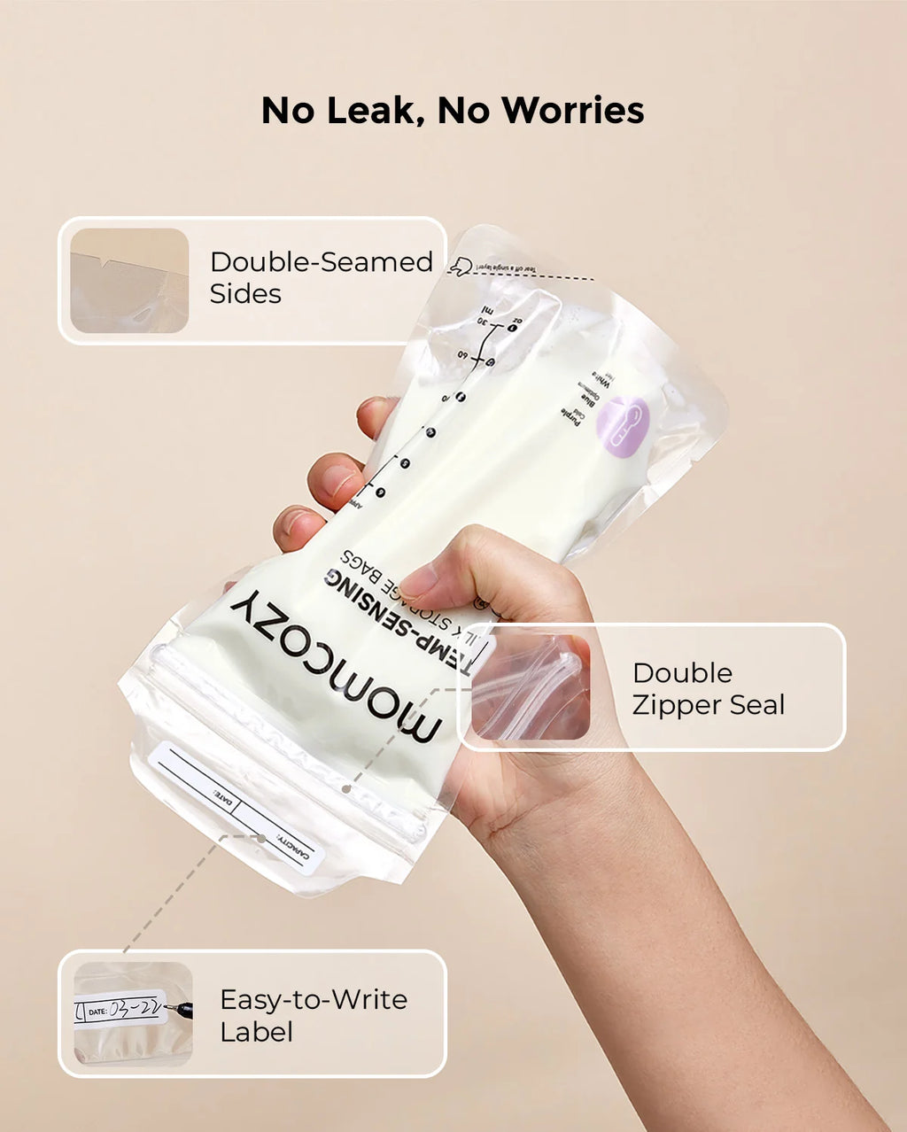 Momcozy  Breastmilk Storage Bags – Qese për ruajtjen e qumështit të gjirit