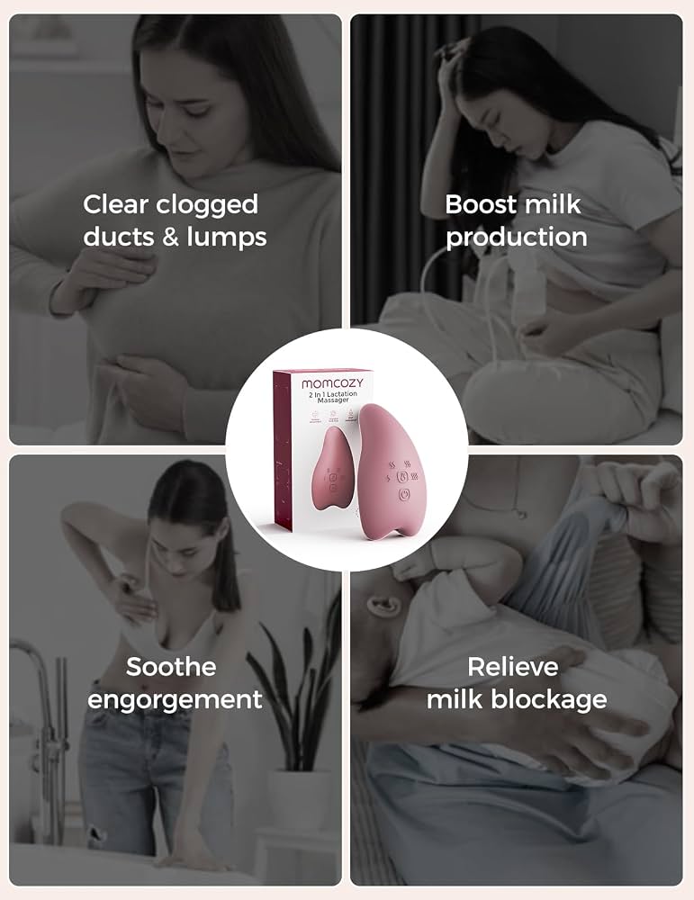 Momcozy Warming & Vibrating Lactation-MassagerMasazhues Vibrues dhe Ngrohës për Gjidhënien