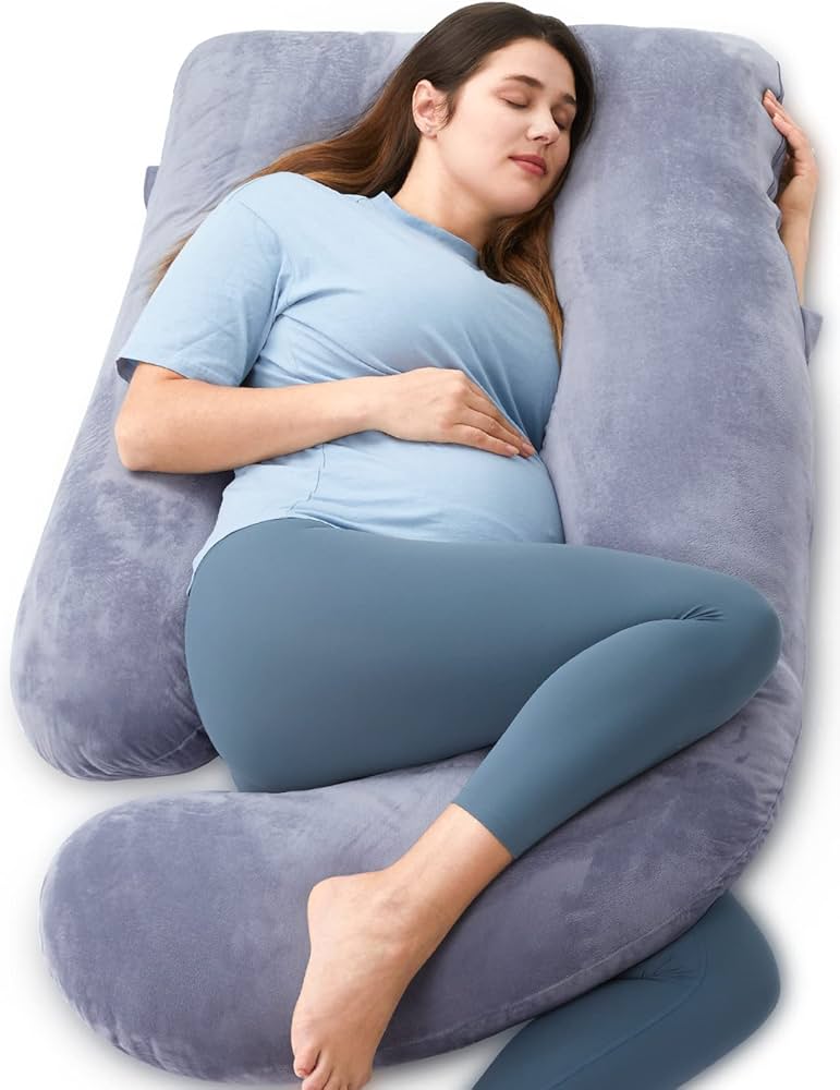 Momcozy U Shaped Maternity Body Pillow - Jastëk Shtatzënie në Formë U