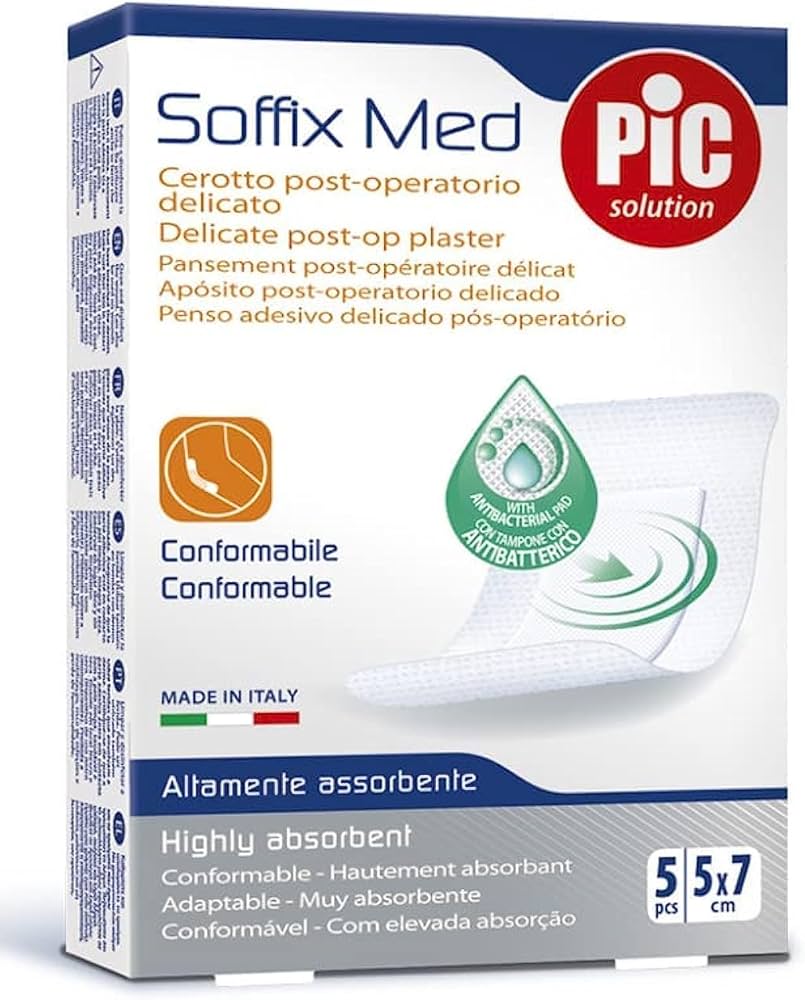 Pic Soffix Med Cerotto Post Operatorio, 5x7 cm