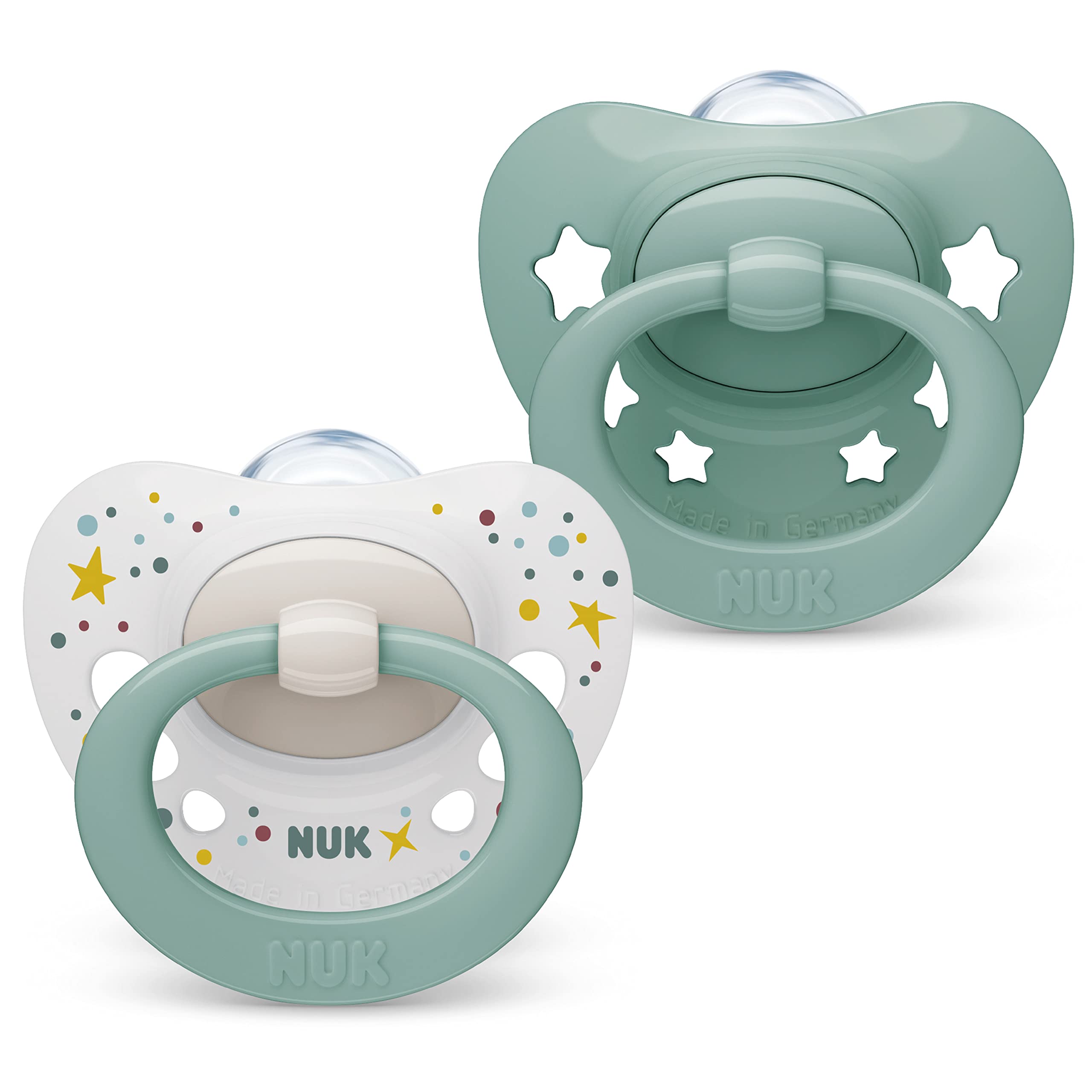 NUK SIGNATURE SOOTHER SILICONE 18-36M WHITE/GREEN