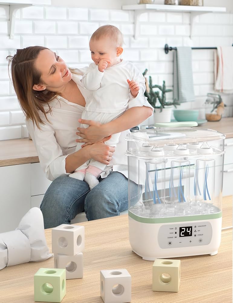 Momcozy  8 in 1 Baby Bottle Steam Sterilize – Sterilizues me Avull 8-në-1 për Biberona Bebesh