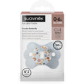 SUAVINEX Pacifier SX Pro Silicone Wonder Butterfly Blue Flowers 0-6 muaj