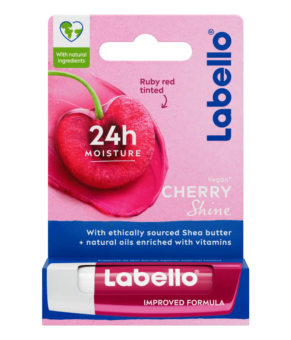 Labello Cherry Shine – Balsam Hidratues për Buzët me Shkëlqim