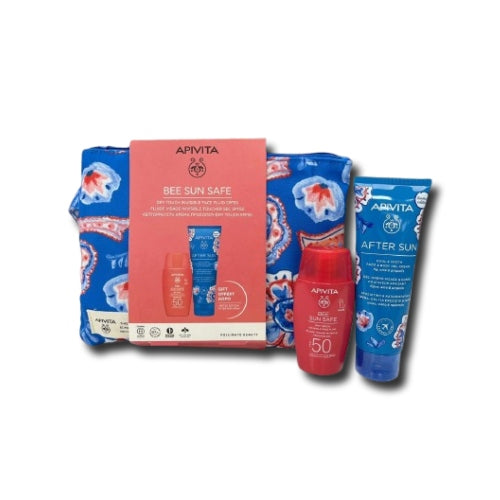 APIVITA BEE SUN SAFE DRY TOUCH INVISIBLE FACE FLUID SPF 50 + AFTERSUN FREE