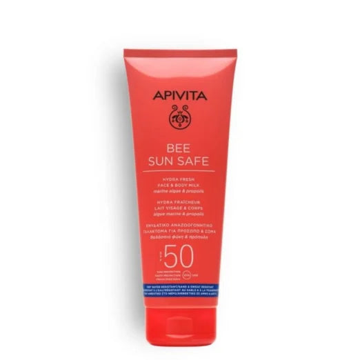 APIVITA BEE SUN SAFE HYDRA FRESH FACE & BODY MILK SPF 50+ GIFT WATERPROOF SWIMSUIT BAG