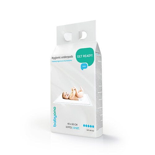 BABYONO HYGIENIC UNDERPADS 40 X 60CM 10COPE