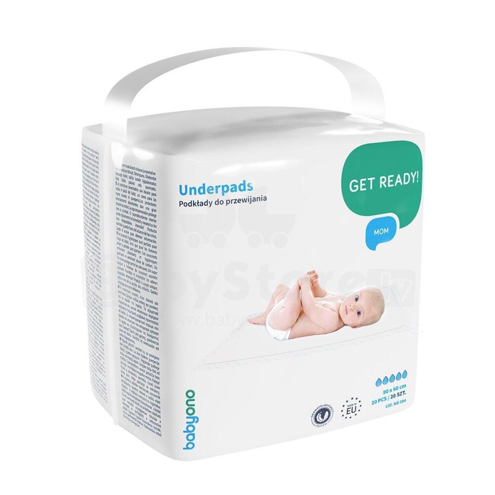 BABYONO HYGIENIC UNDERPADS 90 X 60CM 20COPE