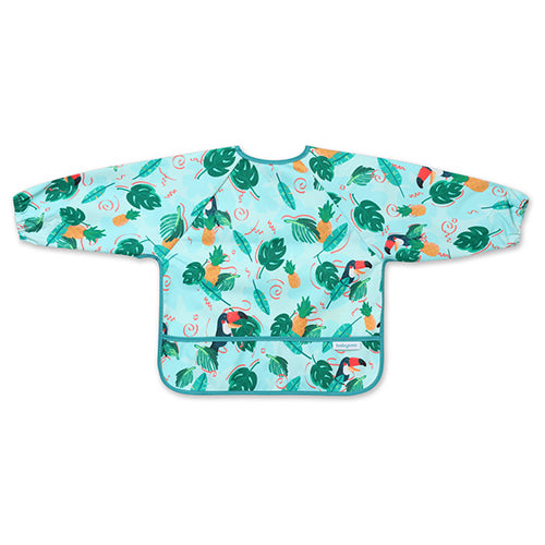 BABYONO LONGSLEEVE BIB TOUKANS 6M-2Y GREEN
