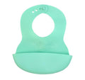 BABYONO SILICONE BIB WITH ADJUSTABLE LOCK GREEN