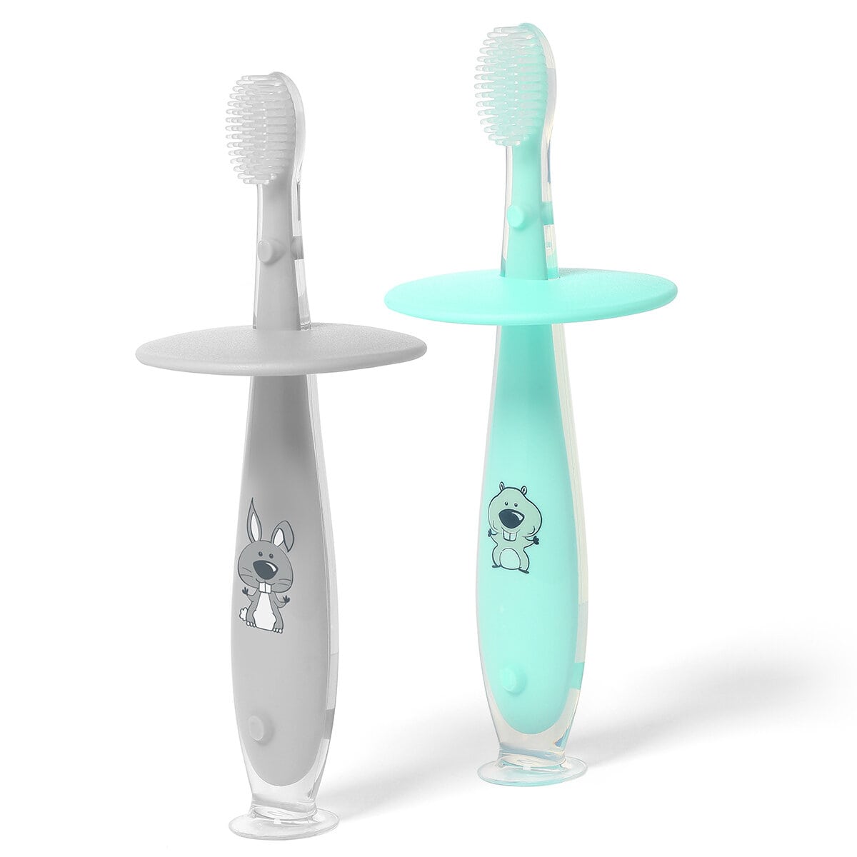 BABYONO SUCTION BABY TOOTHBRUSH 12M+