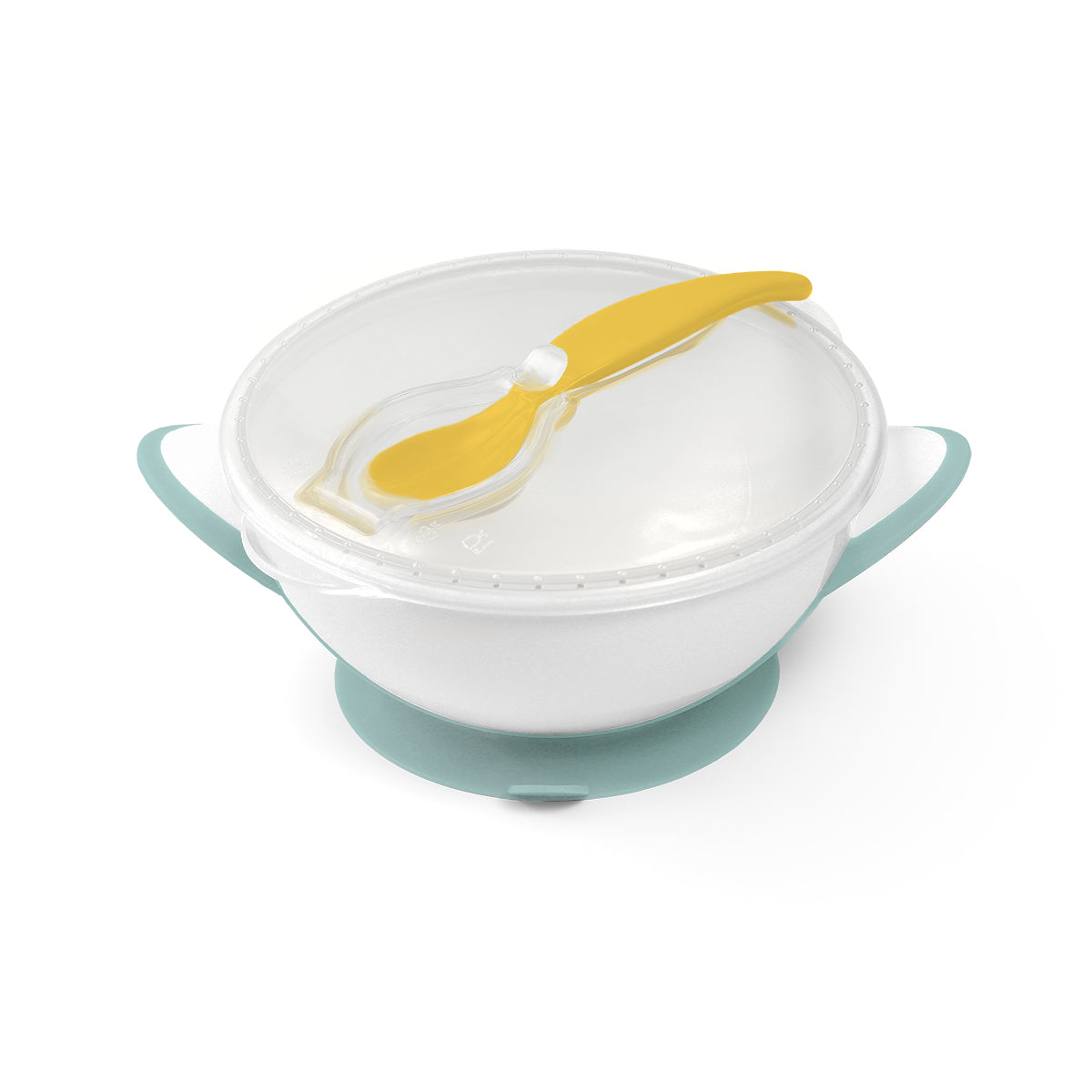 BABYONO SUCTION BOWL WITH A SPOON 1603/02 GREEN 6M+
