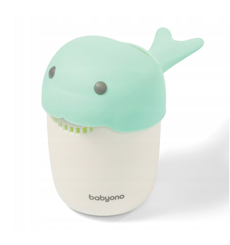 BABYONO WHALE SHAMPOO RINSE CUP GREEN
