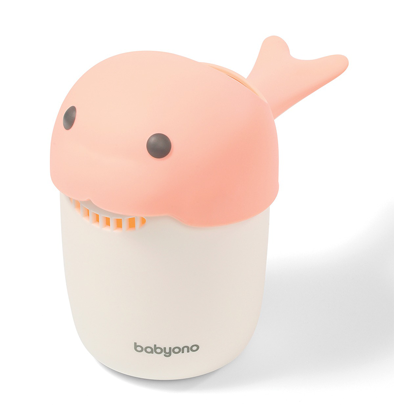BABYONO WHALE SHAMPOO RINSE CUP PINK