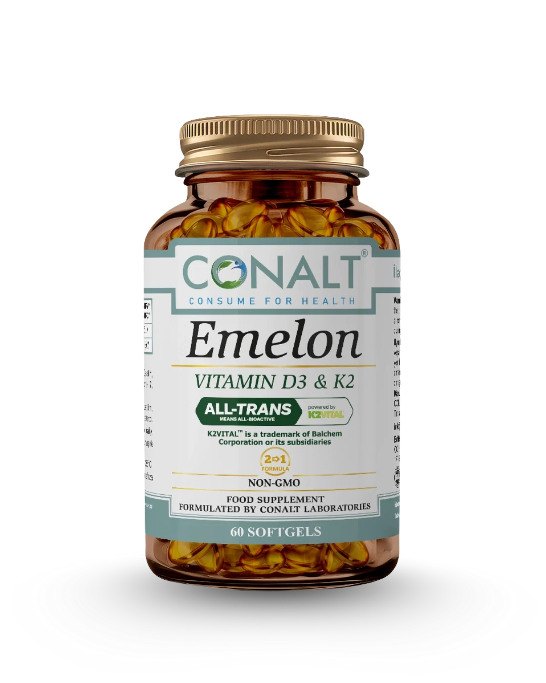 Emelon Vitamin D3 & K2 x 60 Softgels