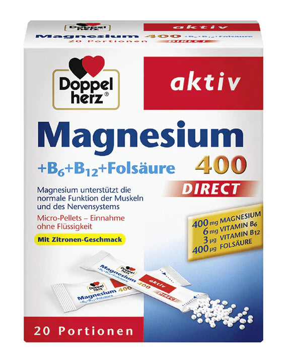 DOPPELHERZ MAGNESIUM 400 +B6+B12+ AC FOLIK-20