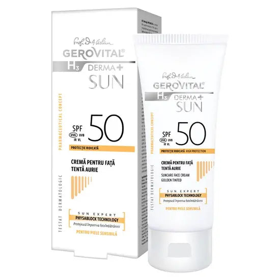 GEROVITAL SUNCARE FACE CREAM SPF50+ GOLDEN TINTED