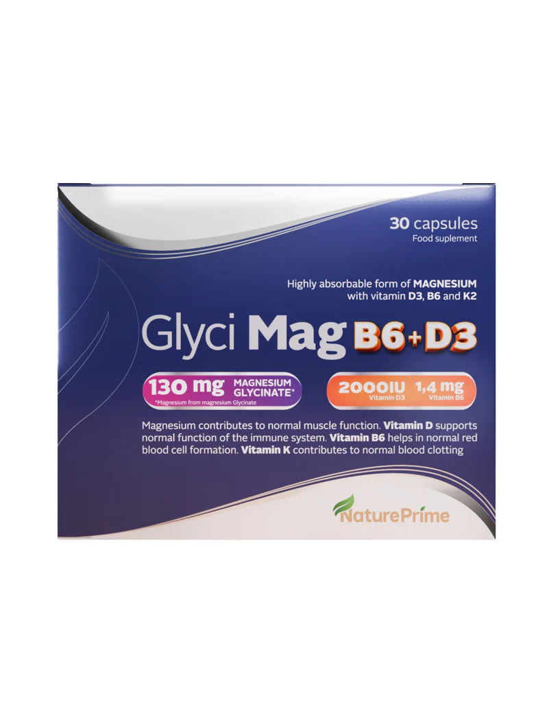 Glyci Mag B6+ D3 *30 caps