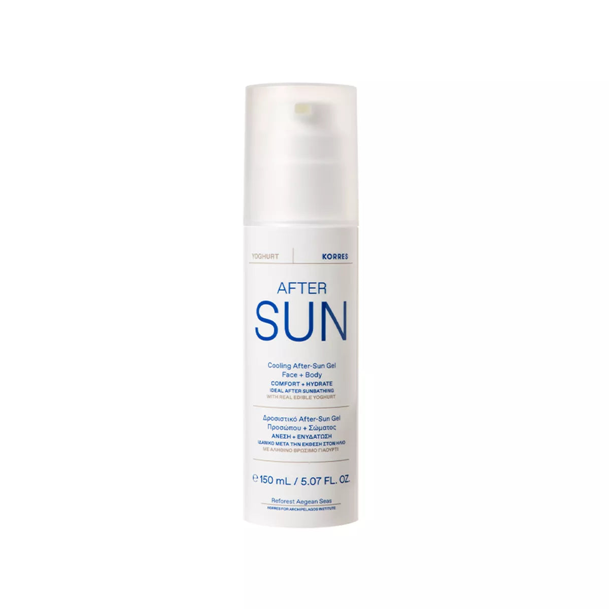 Korres After Sun Cooling Gel  pas diellit për fytyrë & trup  -150 ml