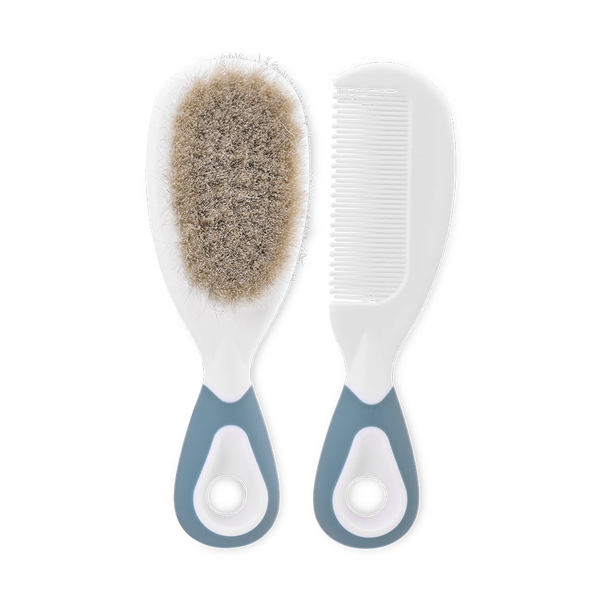 LORELLI HAIR COMB AND BRUSH SET BLUE