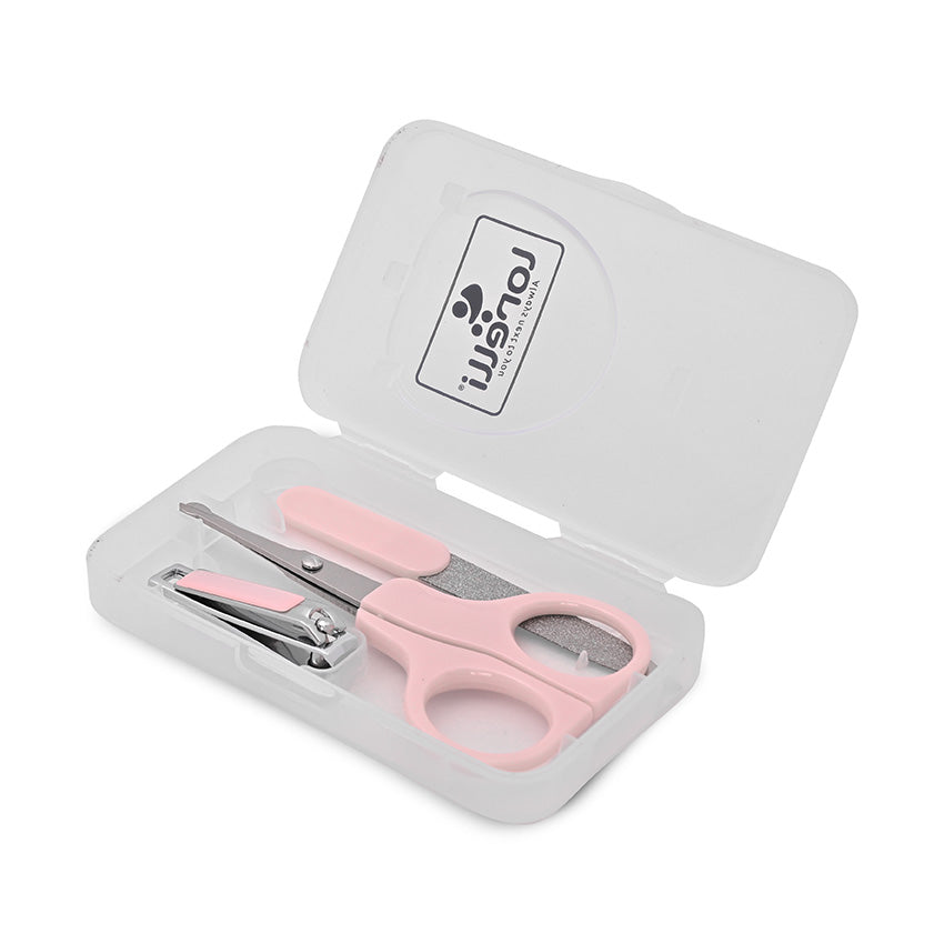LORELLI MANICURE SET IN CASE 3 PIECES PINK