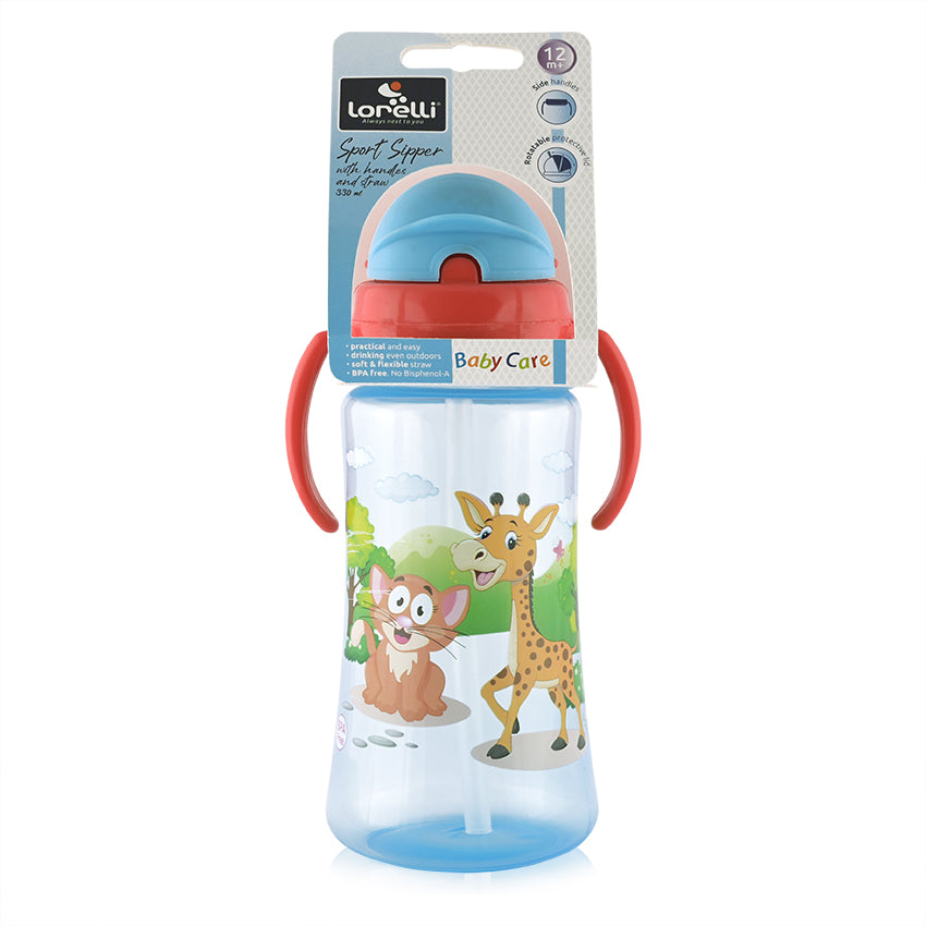 LORELLI SPORT SIPPER WITH HANDLES AND STRAW 12M+ 330ML KODI 10200920001